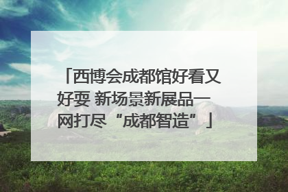 西博会成都馆好看又好耍 新场景新展品一网打尽“成都智造”