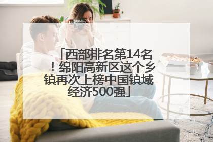 西部排名第14名！绵阳高新区这个乡镇再次上榜中国镇域经济500强