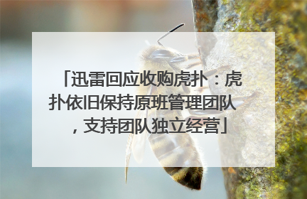 迅雷回应收购虎扑：虎扑依旧保持原班管理团队，支持团队独立经营