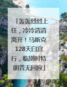 轰轰烈烈上任，冷冷清清离开！马斯克128天白宫行，临别时特朗普无回应