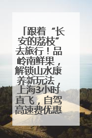跟着“长安的荔枝”去旅行！品岭南鲜果，解锁山水康养新玩法，上海3小时直飞，自驾高速费优惠