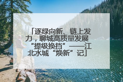 逐绿向新、链上发力，聊城高质量发展“提级换挡”——江北水城“焕新”记