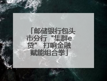 邮储银行包头市分行“集群e贷” 打响金融赋能组合拳