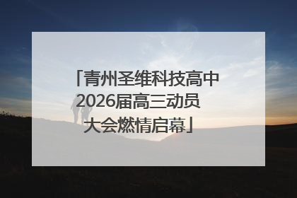 青州圣维科技高中2026届高三动员大会燃情启幕