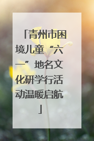 青州市困境儿童“六一”地名文化研学行活动温暖启航