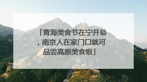 青海美食节在宁开幕，南京人在家门口就可品尝高原美食啦