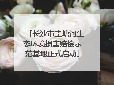 长沙市圭塘河生态环境损害赔偿示范基地正式启动