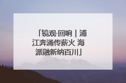 镜观·回响｜浦江奔涌传薪火 海派融新纳百川