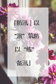 防汛｜以“演”筑防 以“练”备汛