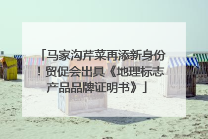 马家沟芹菜再添新身份！贸促会出具《地理标志产品品牌证明书》