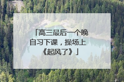 高三最后一个晚自习下课，操场上《起风了》