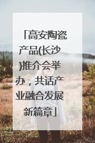 高安陶瓷产品(长沙)推介会举办，共话产业融合发展新篇章
