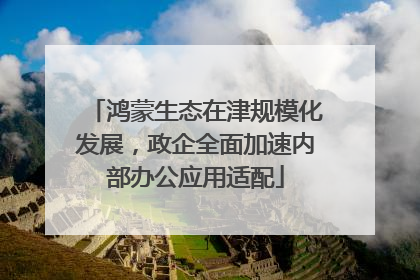 鸿蒙生态在津规模化发展，政企全面加速内部办公应用适配
