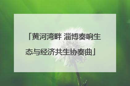 黄河湾畔 淄博奏响生态与经济共生协奏曲