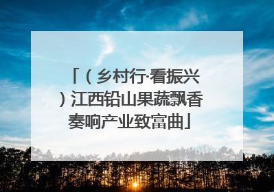 （乡村行·看振兴）江西铅山果蔬飘香 奏响产业致富曲