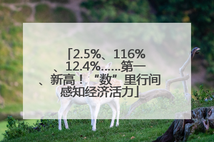 2.5%、116%、12.4%……第一、新高！“数”里行间感知经济活力