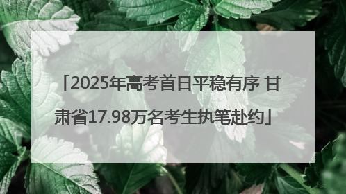 2025年高考首日平稳有序 甘肃省17.98万名考生执笔赴约