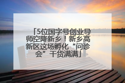 5位国字号创业导师空降新乡！新乡高新区这场孵化“问诊会”干货满满