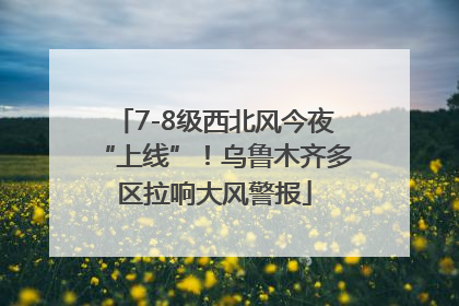 7-8级西北风今夜“上线”！乌鲁木齐多区拉响大风警报