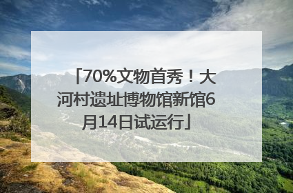 70%文物首秀！大河村遗址博物馆新馆6月14日试运行