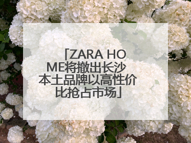 ZARA HOME将撤出长沙 本土品牌以高性价比抢占市场