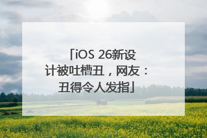 iOS 26新设计被吐槽丑，网友：丑得令人发指